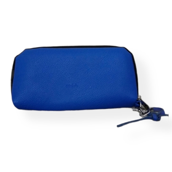 Co-lab Royal Blue Grained Clutch Purse - Picture 1 of 14